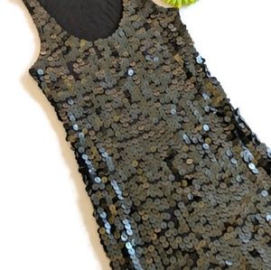 bebe Giant Black Sequin Dress sz.XS #356